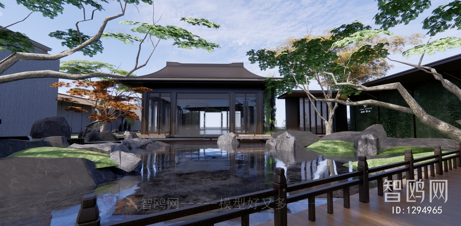 New Chinese Style Courtyard/landscape