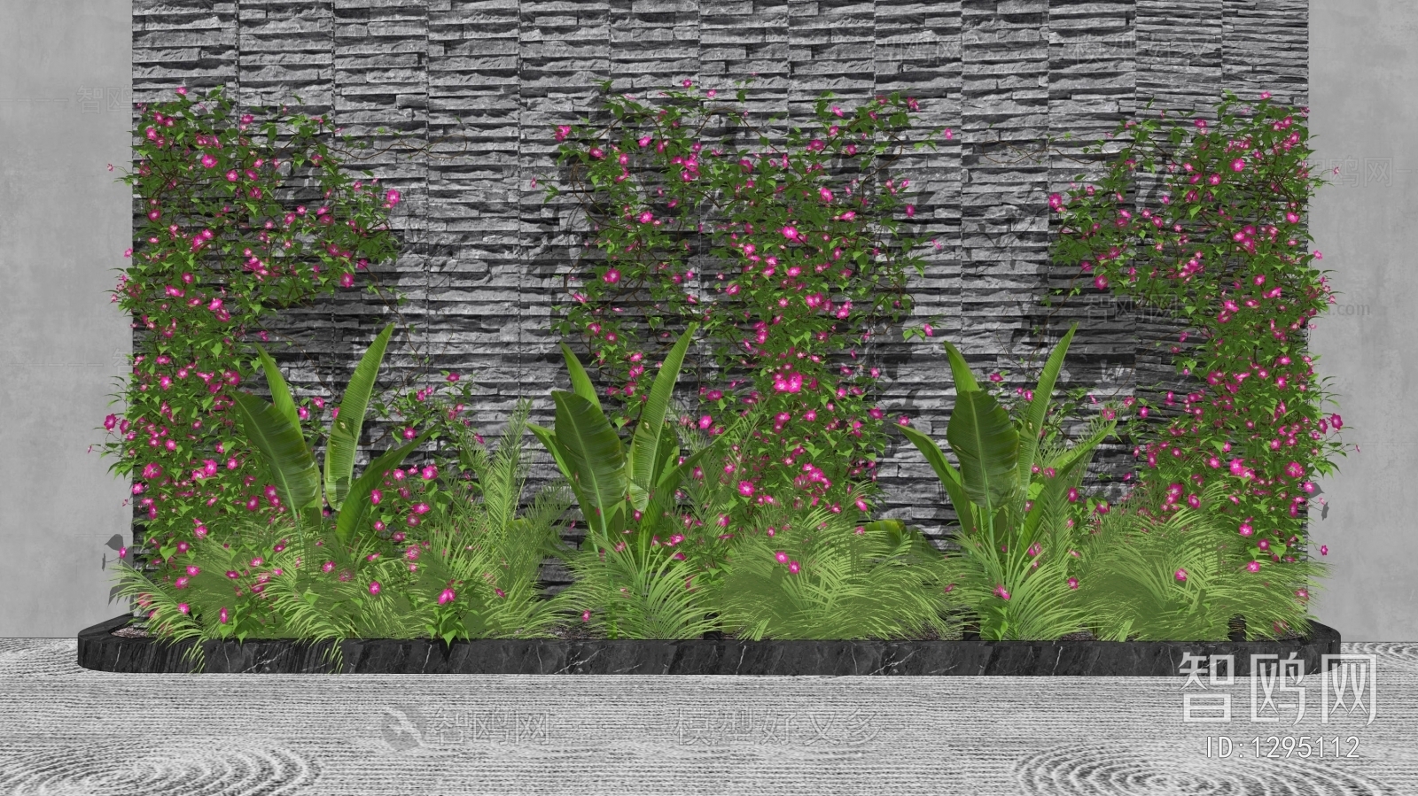 现代植物墙 植物堆