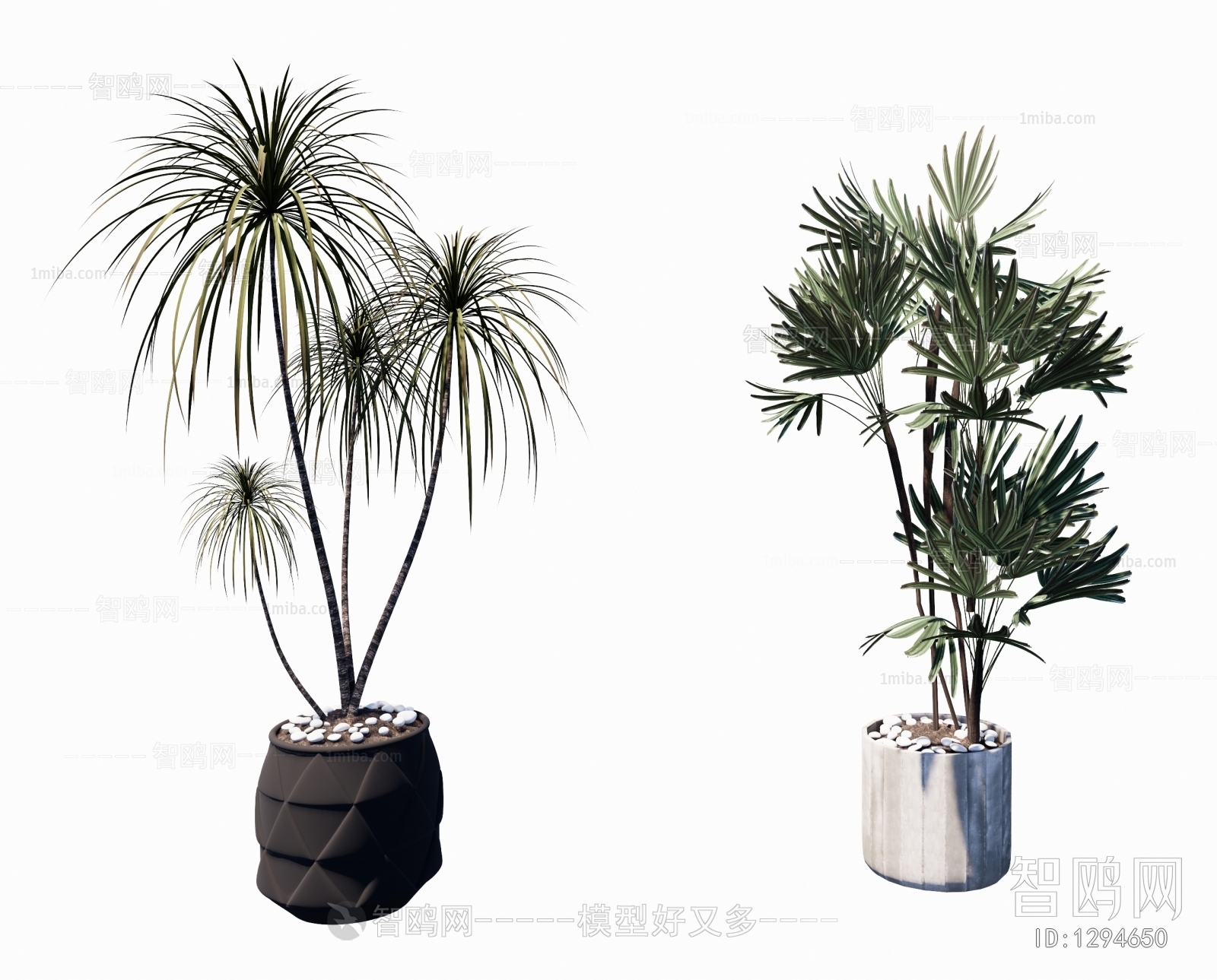 现代落地绿植盆栽