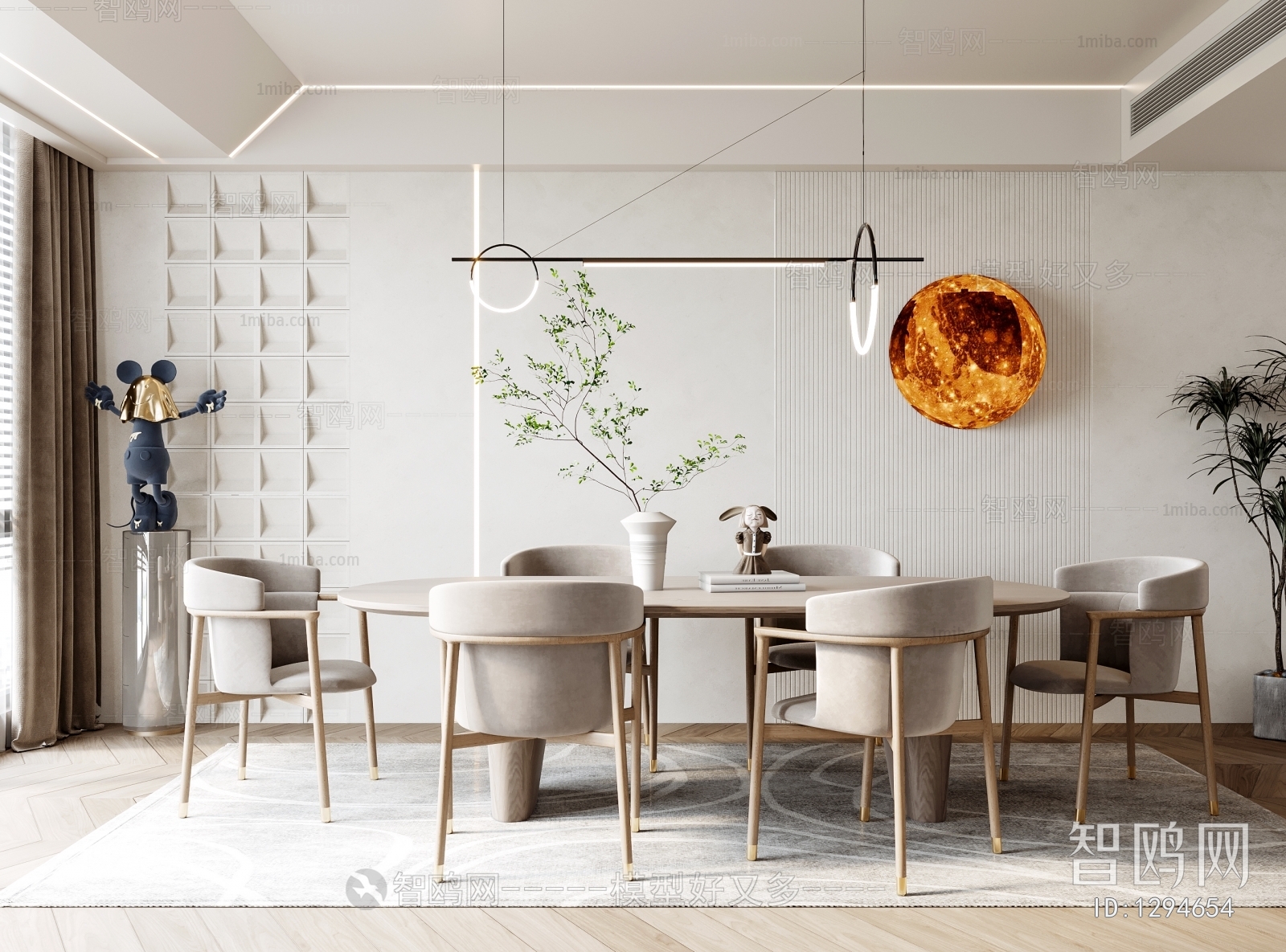 Modern Wabi-sabi Style Dining Room