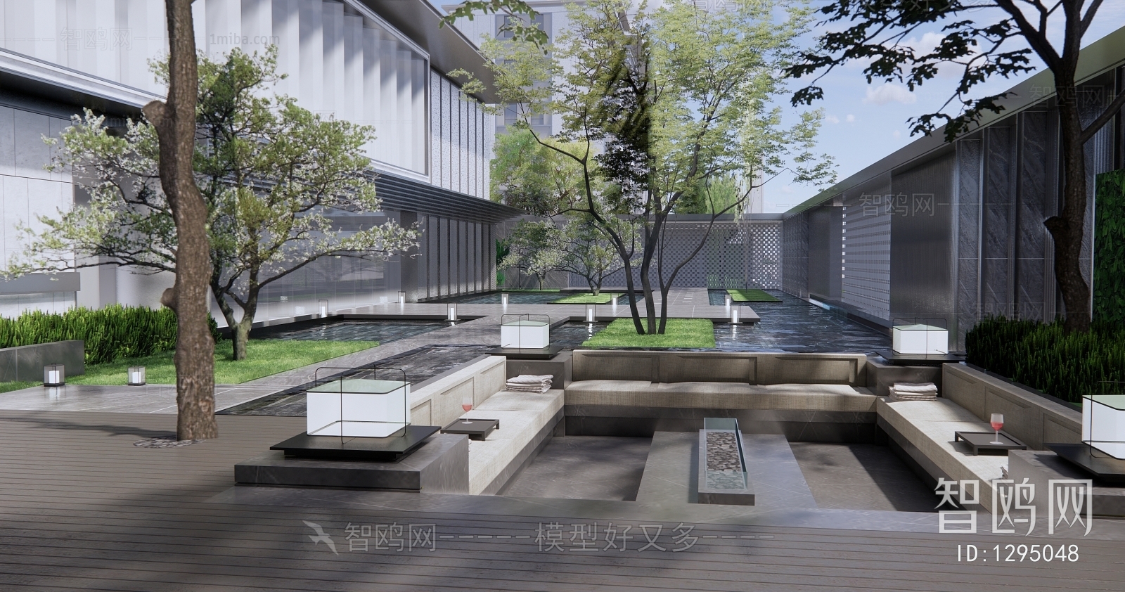 Modern Courtyard/landscape