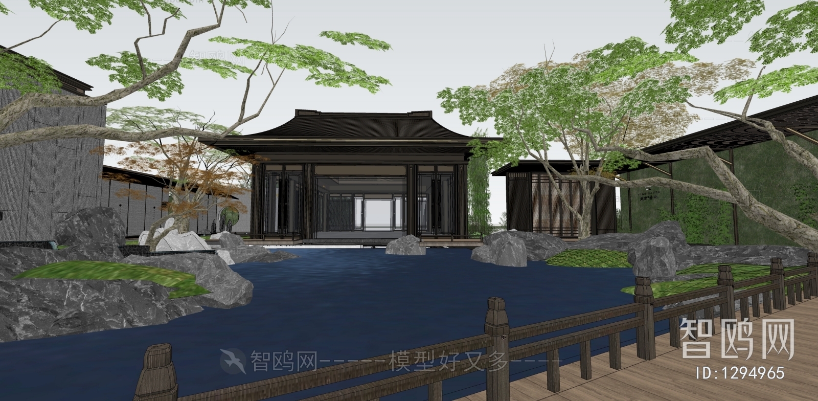 New Chinese Style Courtyard/landscape