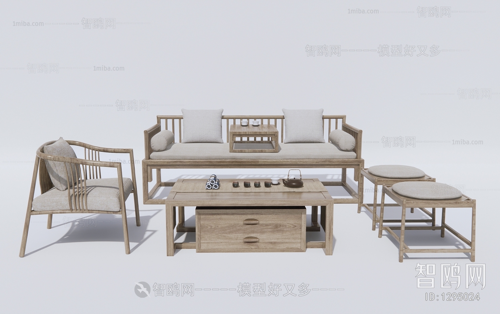 New Chinese Style Sofa Combination