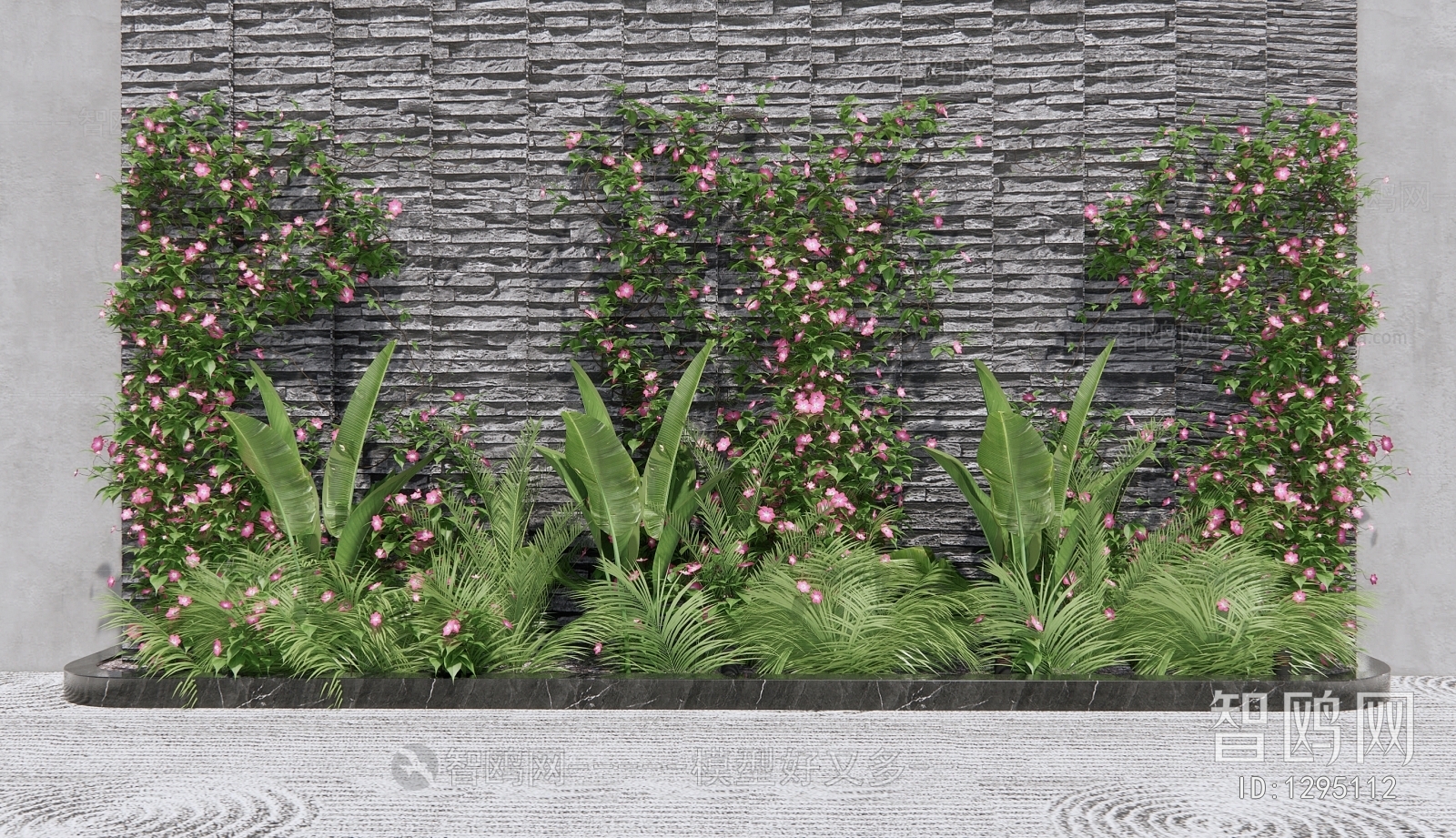 现代植物墙 植物堆