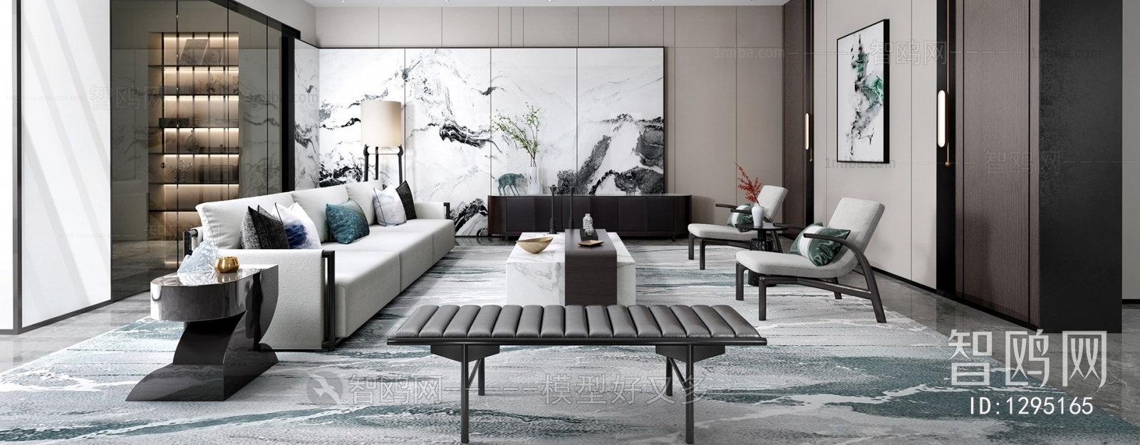 New Chinese Style A Living Room