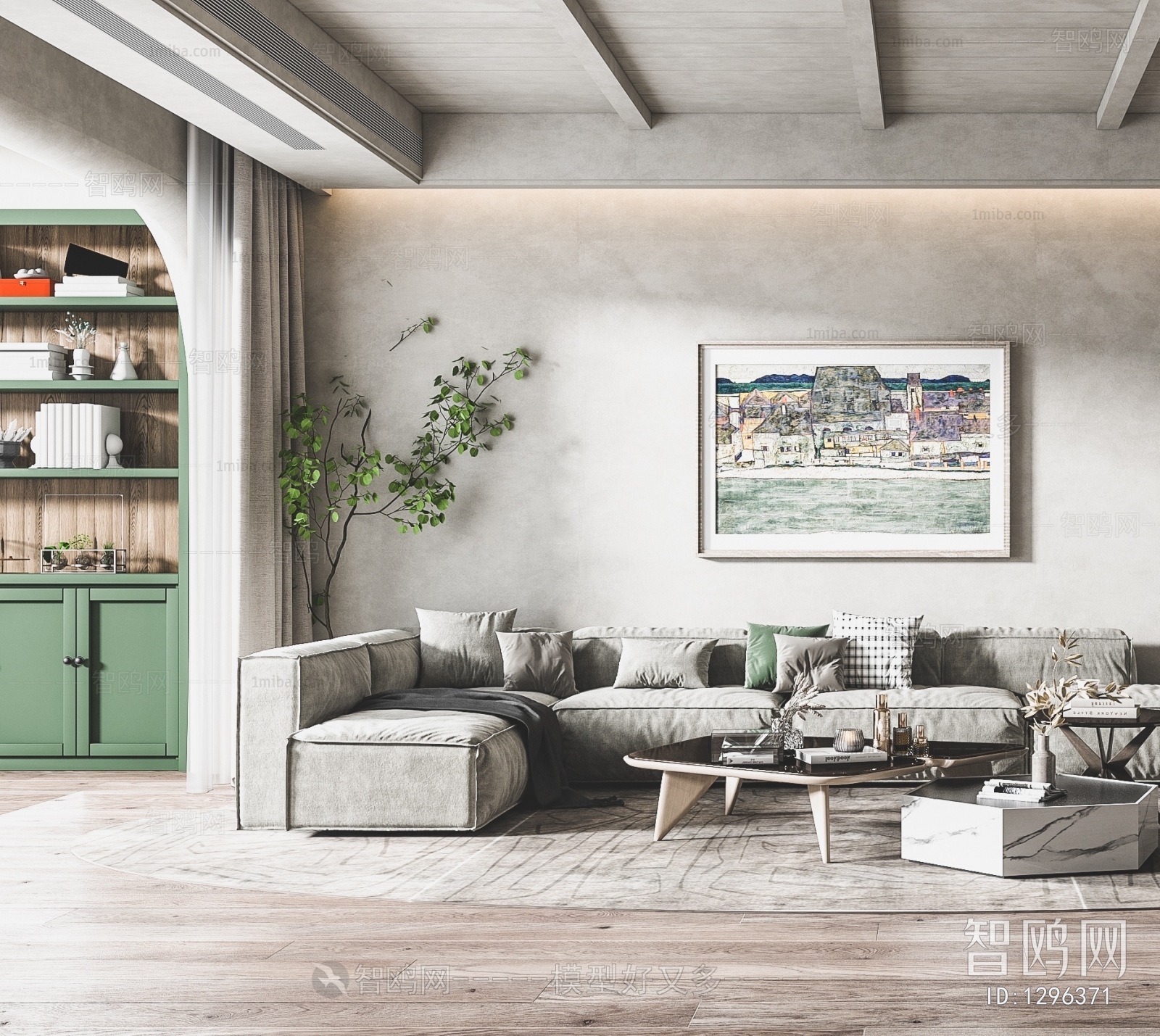 Nordic Style Wabi-sabi Style A Living Room