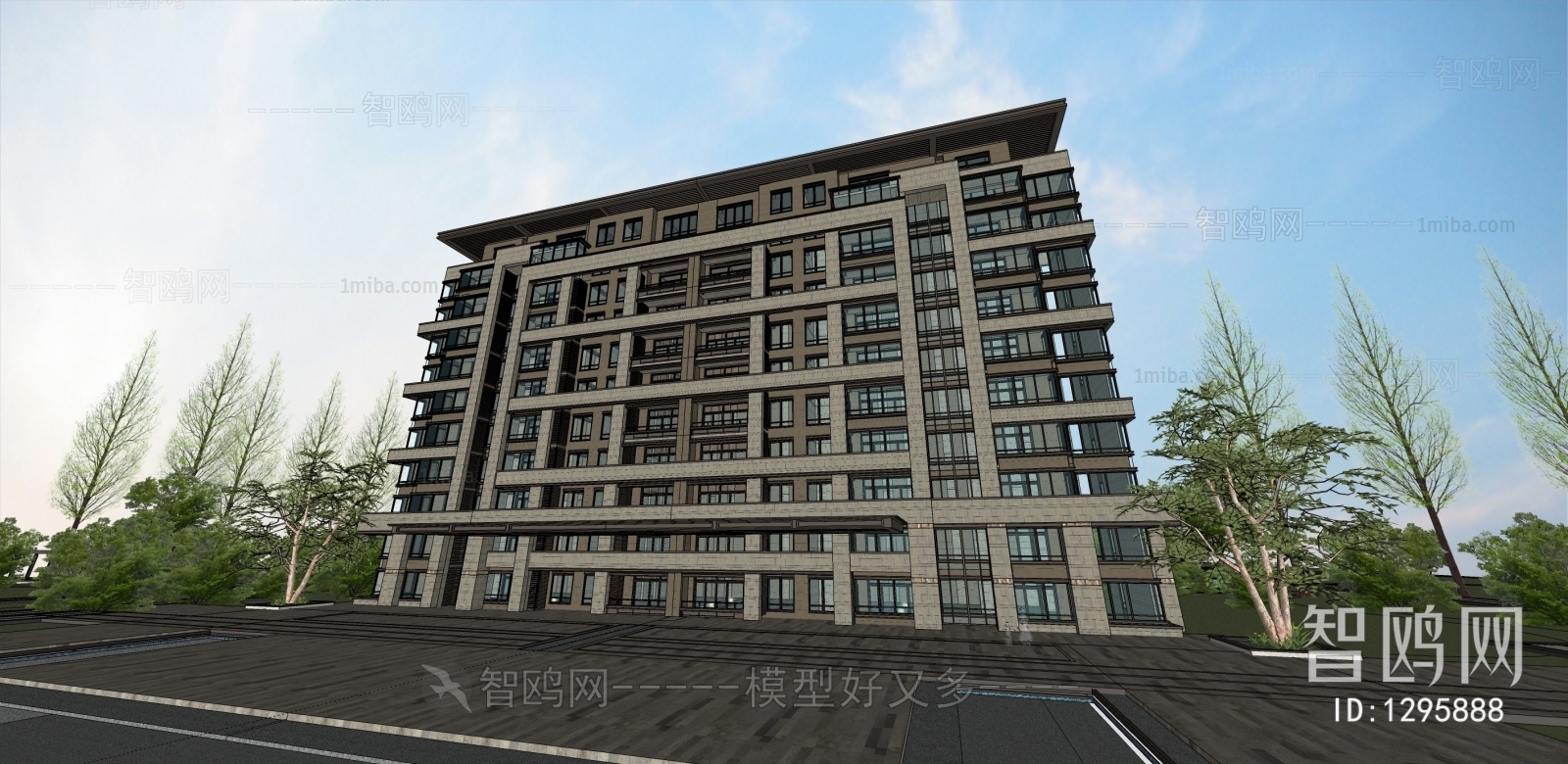 New Chinese Style Building Appearance