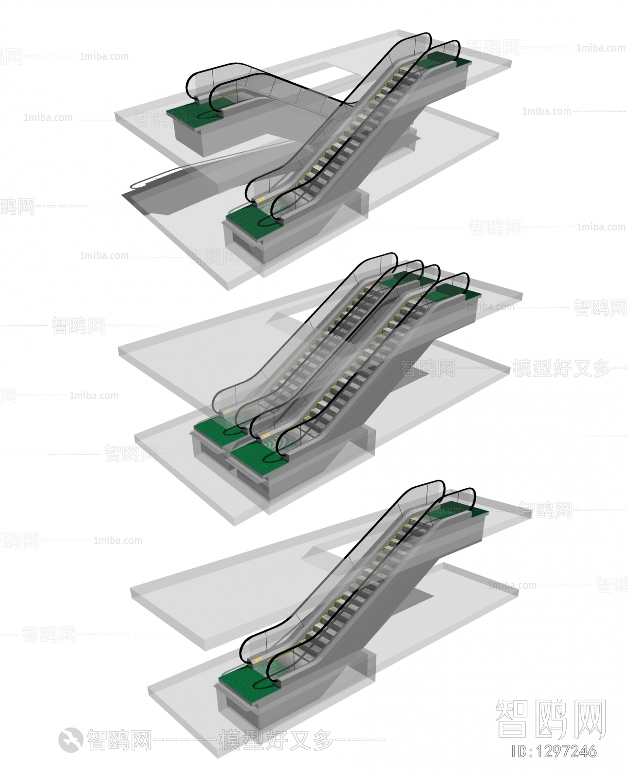 Modern Escalator Sketchup Model Download Model Id890590914 1miba 1245