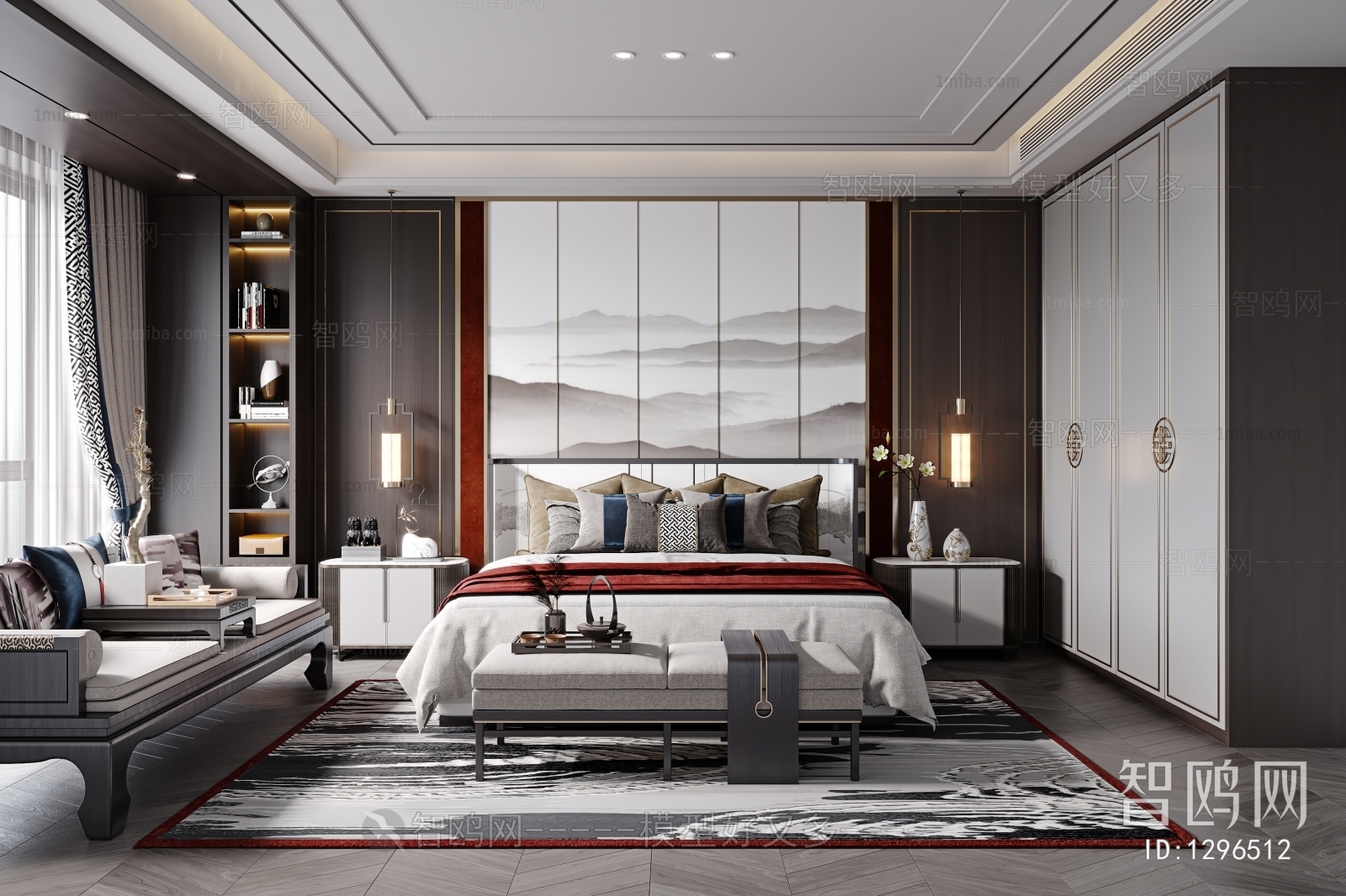 New Chinese Style Bedroom