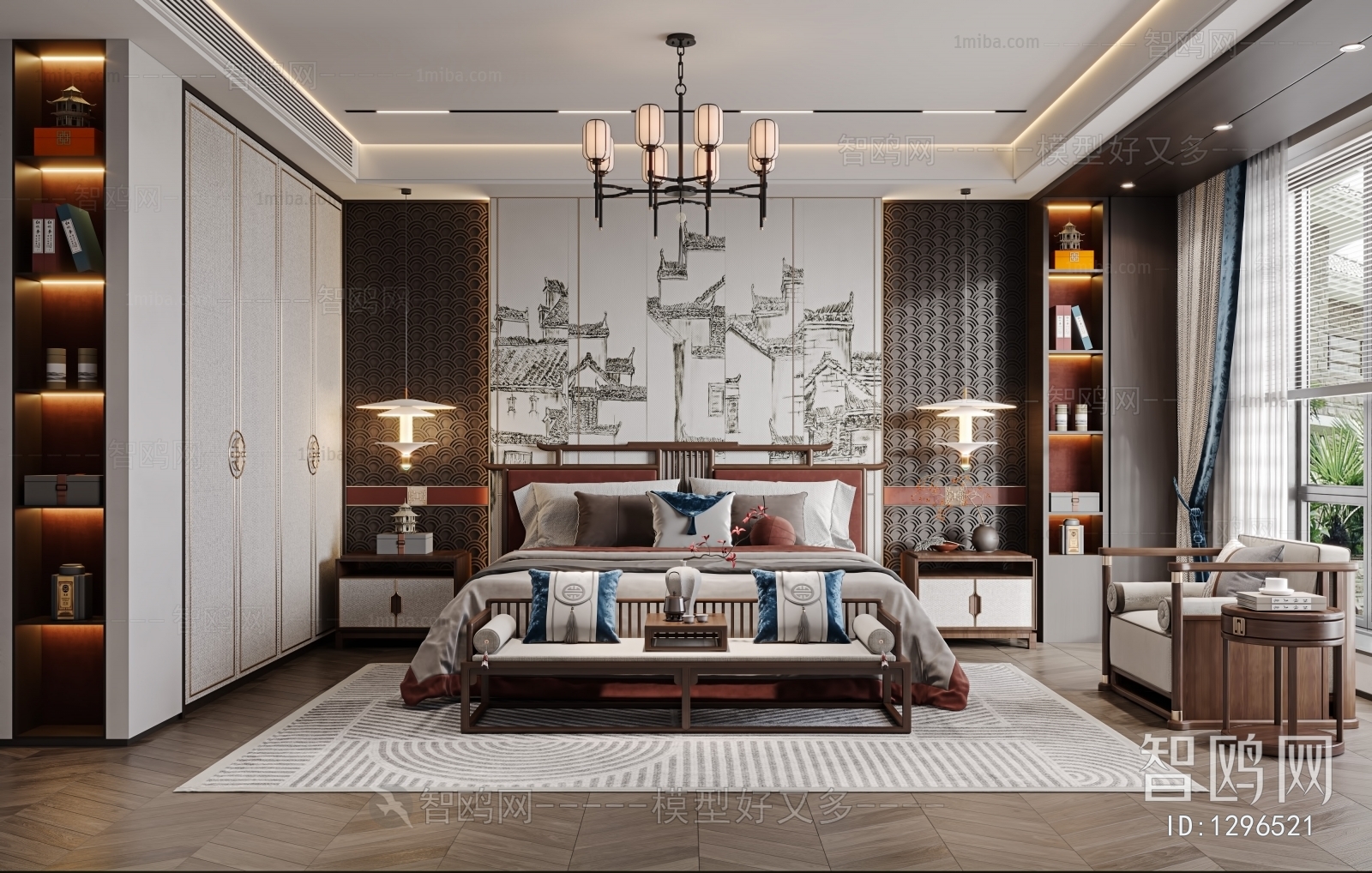 New Chinese Style Bedroom