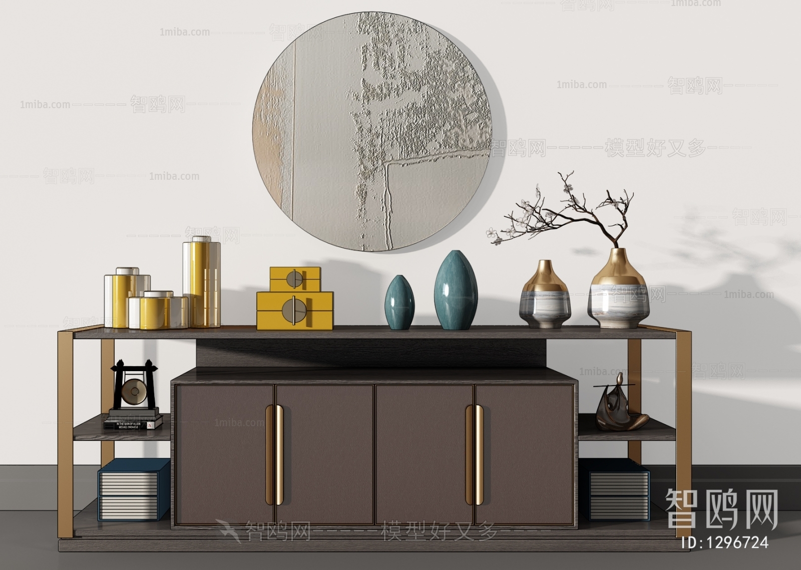 New Chinese Style Decorative Cabinet