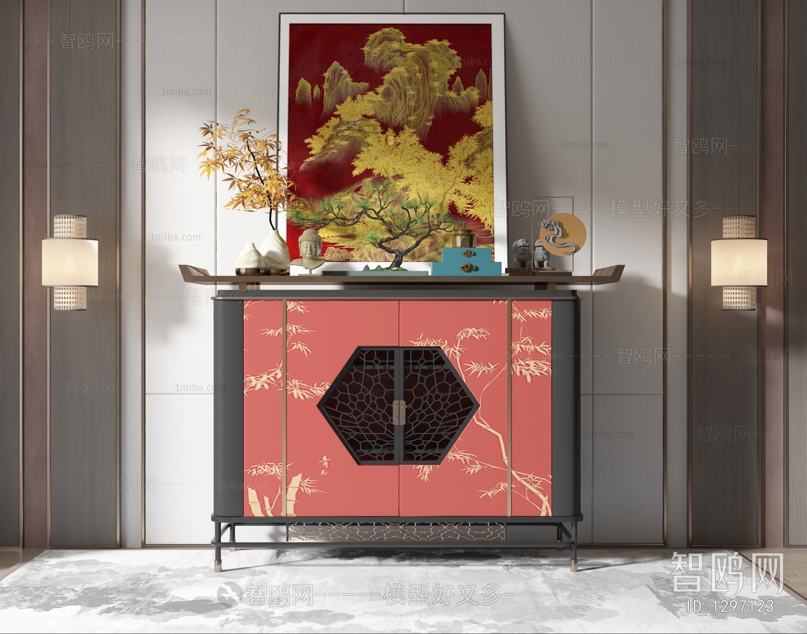 New Chinese Style Side Cabinet/Entrance Cabinet