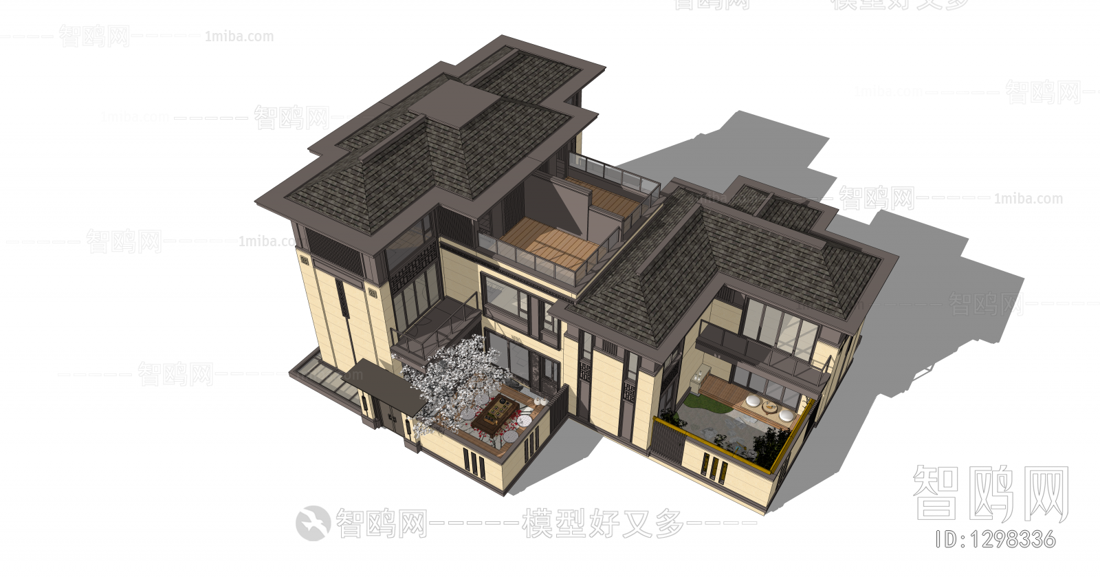 New Chinese Style Building Appearance