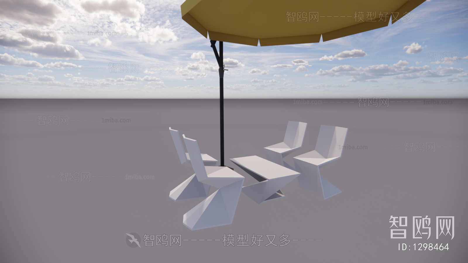 现代户外桌椅遮阳伞