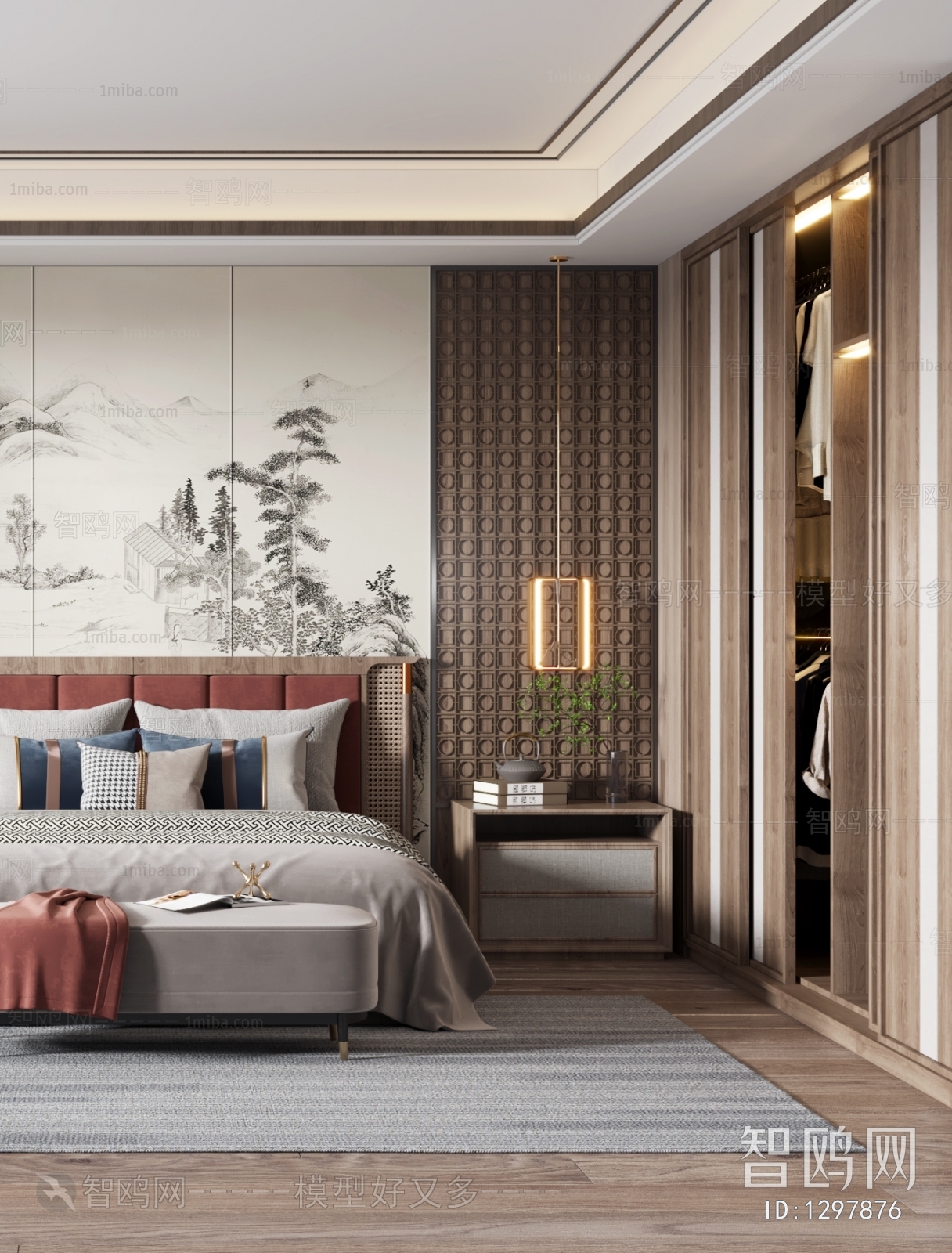 New Chinese Style Bedroom