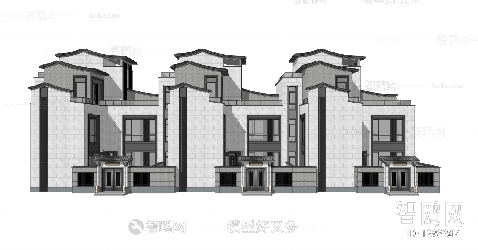 New Chinese Style Building Appearance