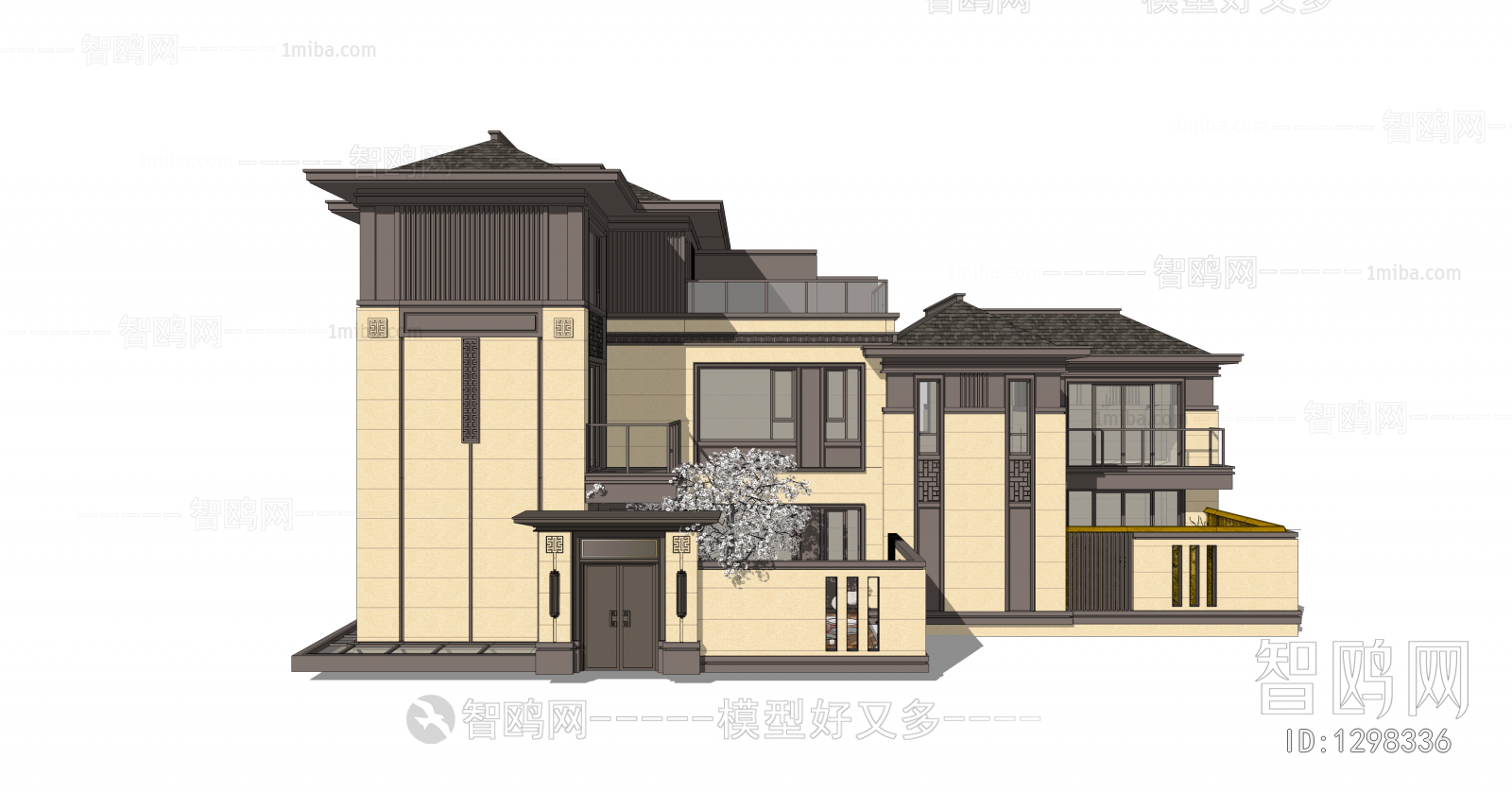 New Chinese Style Building Appearance