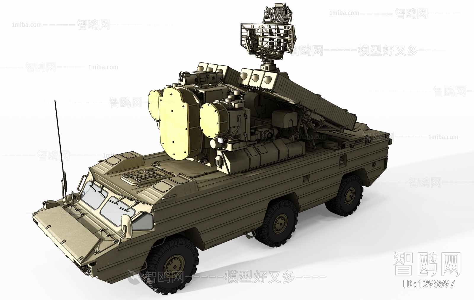 现代军用装备武器导弹雷达车