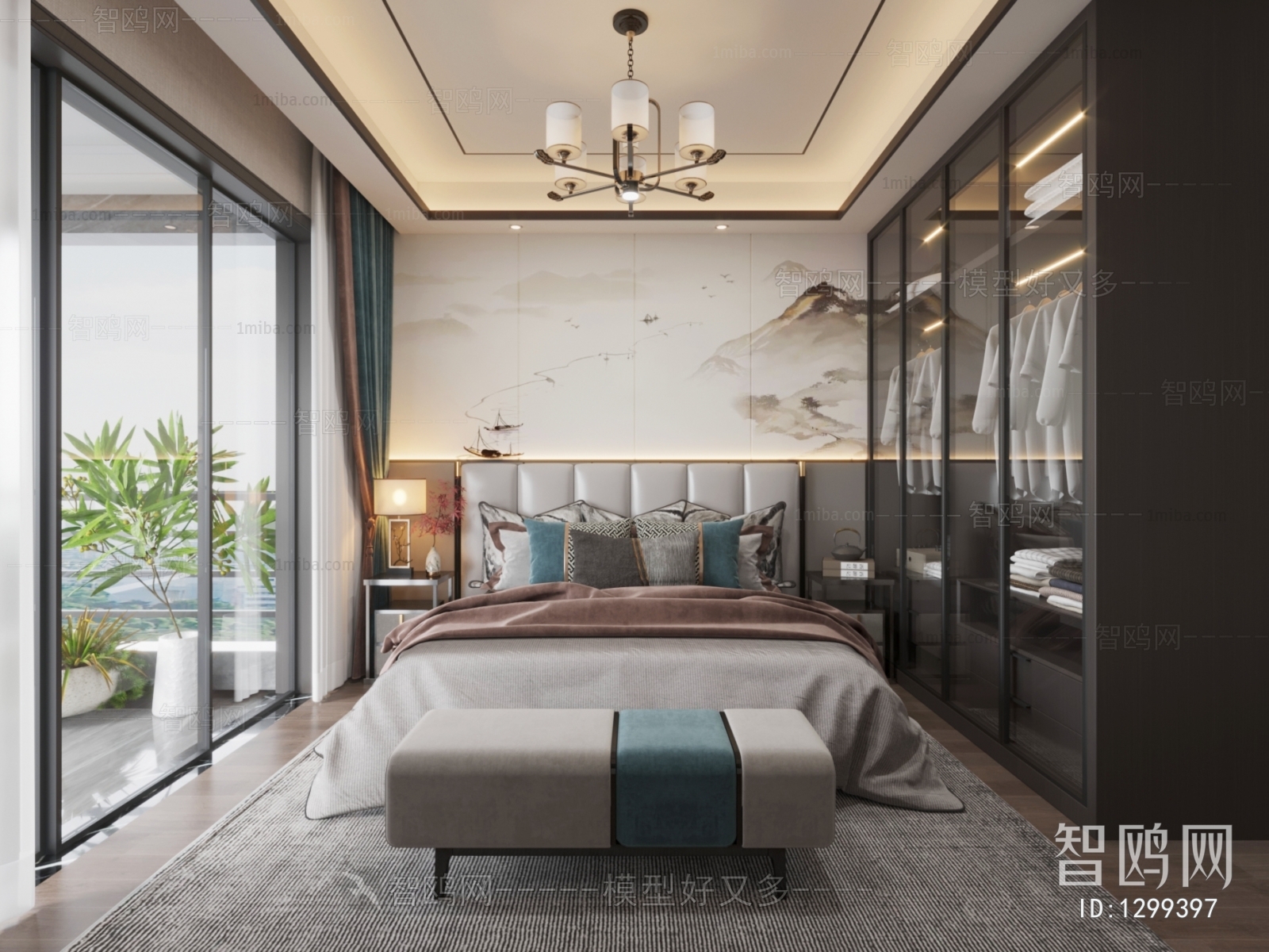 New Chinese Style Bedroom