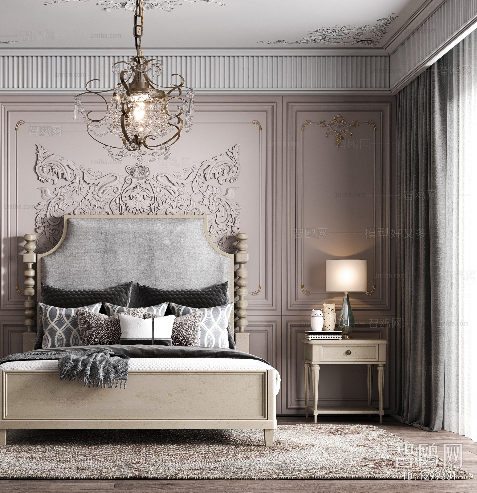 American Style French Style Bedroom