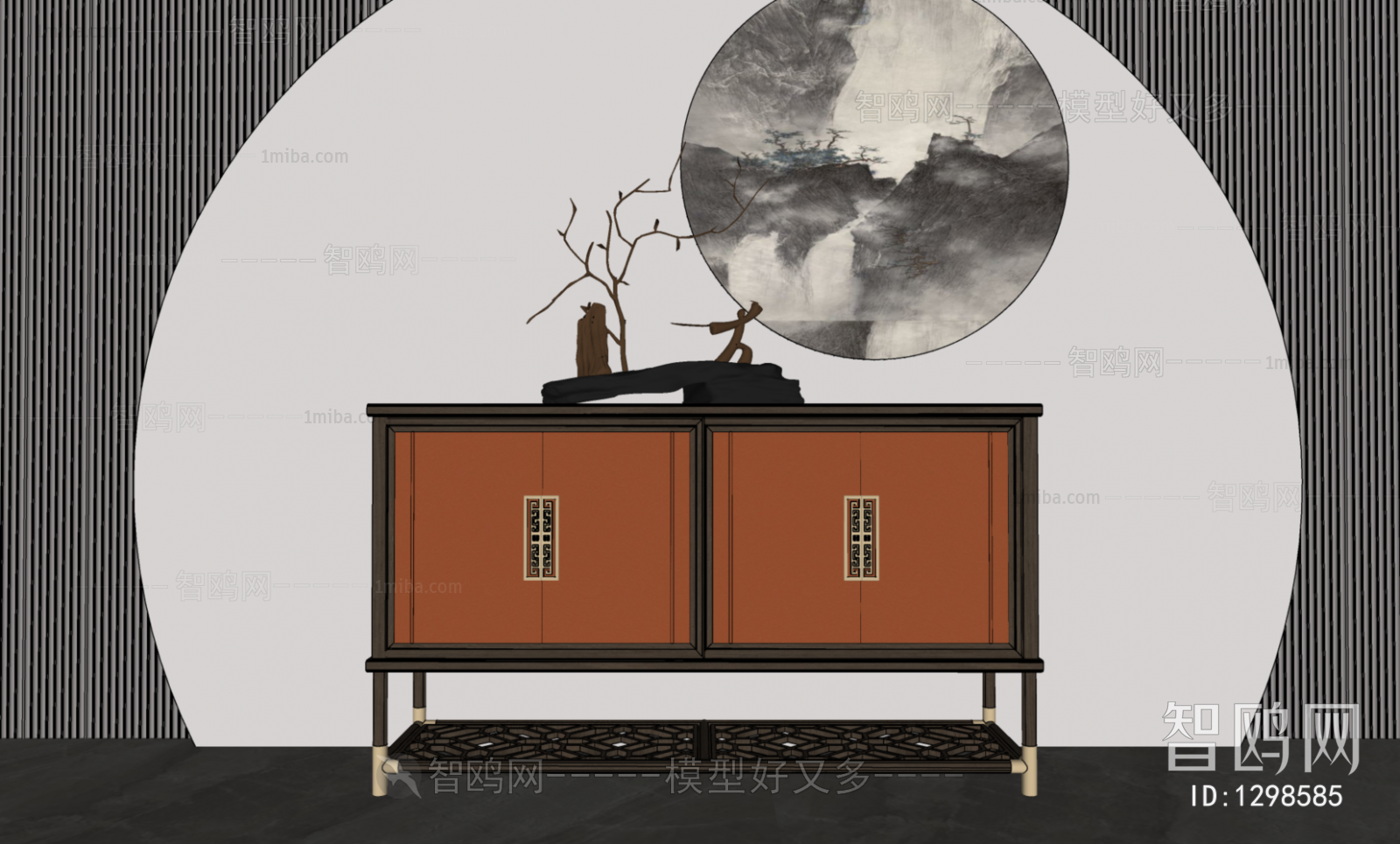 New Chinese Style Decorative Cabinet