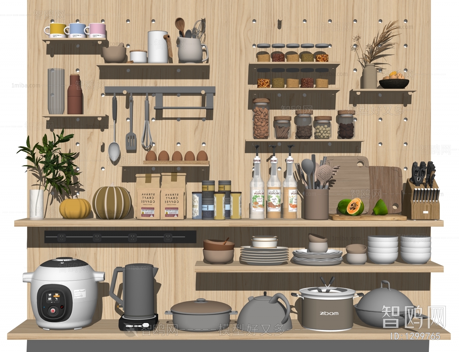 现代厨房用品组合、厨房器具