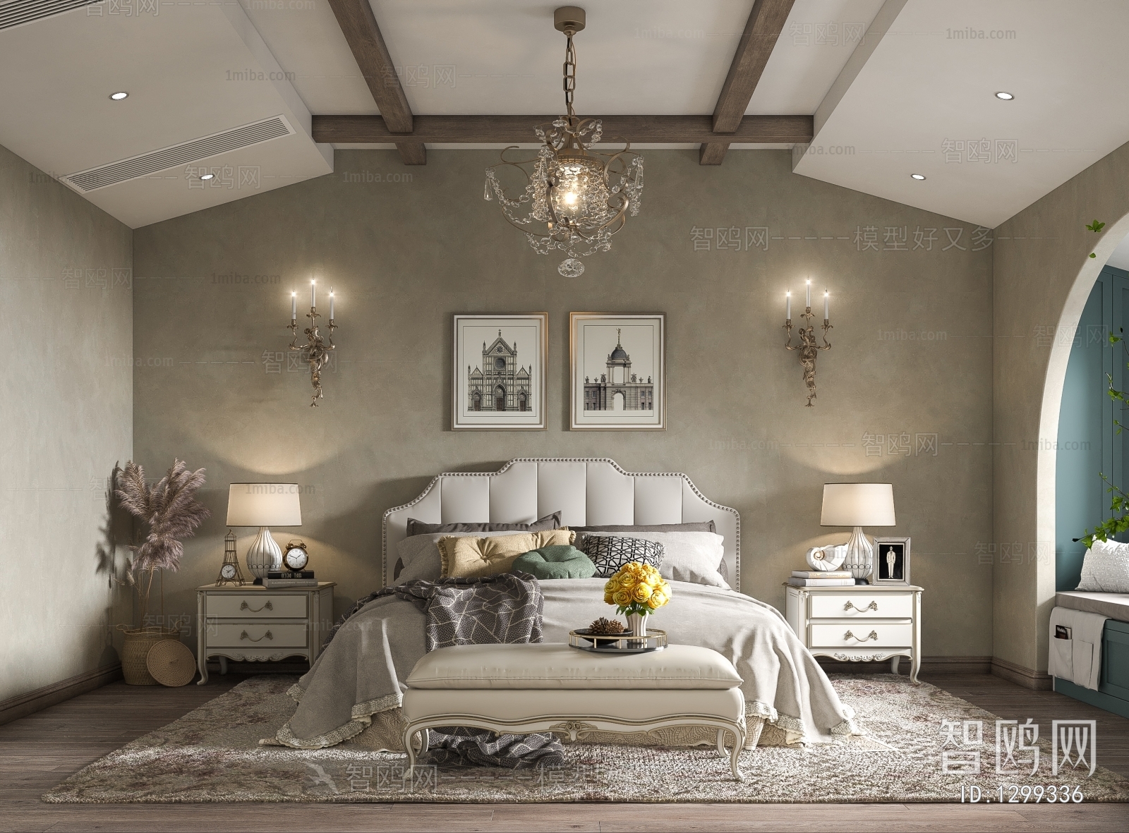 American Style French Style Bedroom