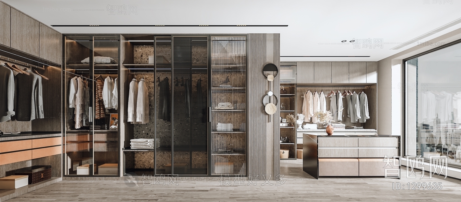 Modern Clothes Storage Area