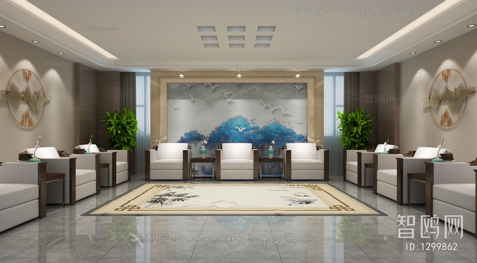 New Chinese Style Reception Room