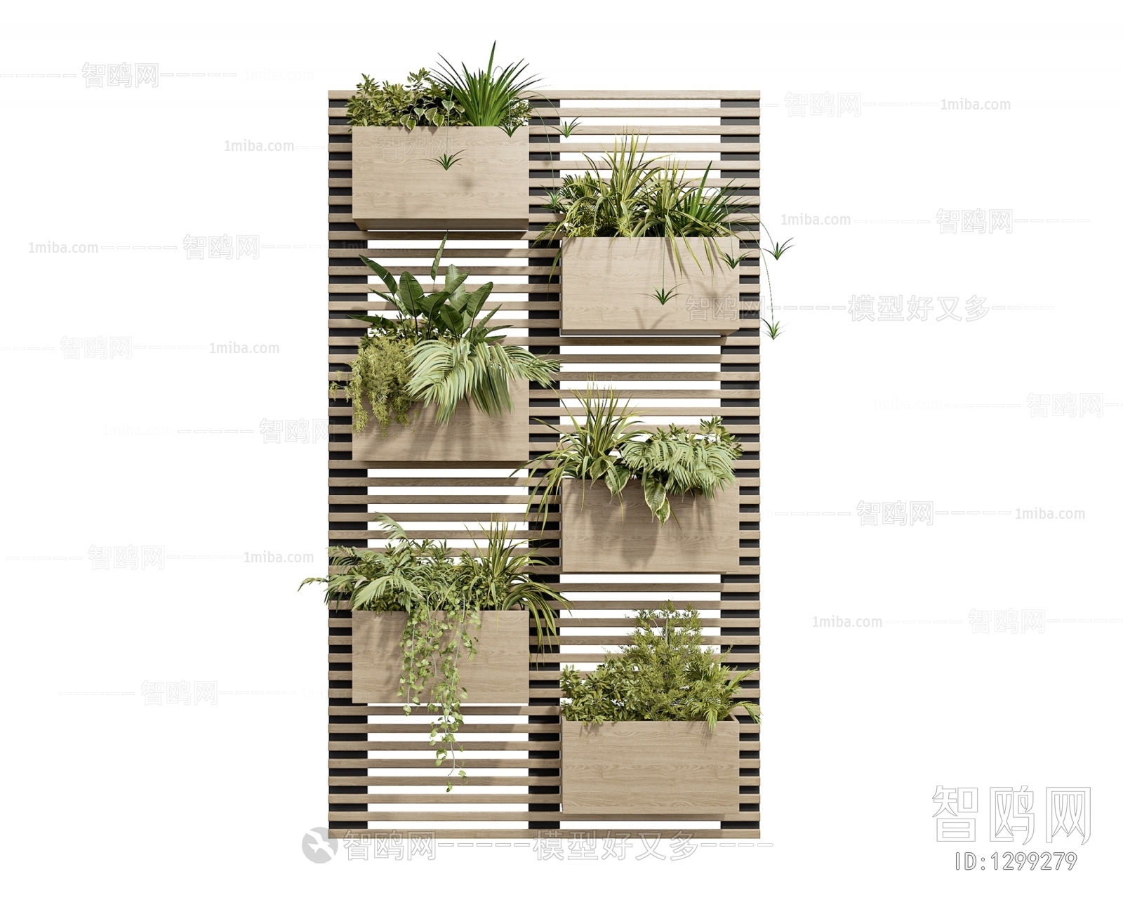 Modern Potted Green Plant