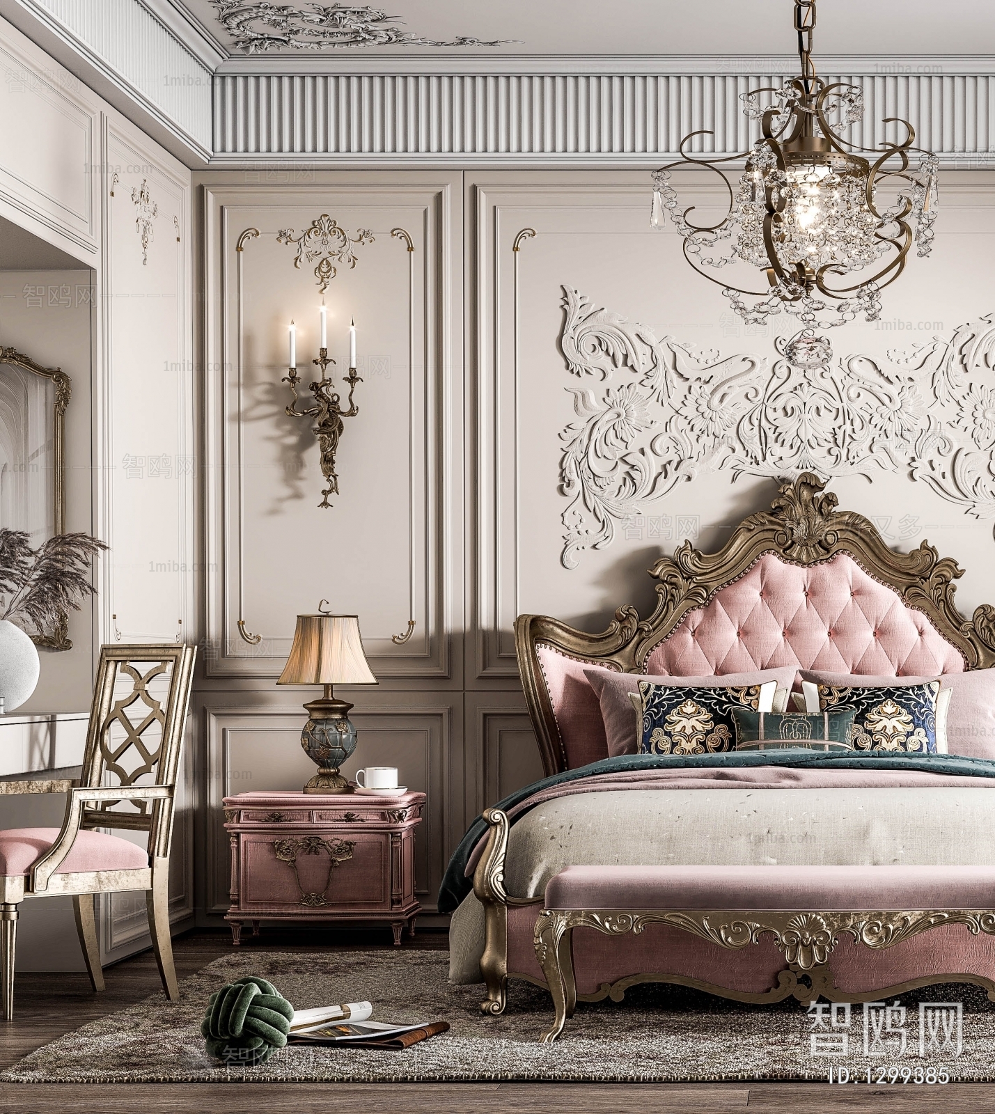 American Style French Style Bedroom