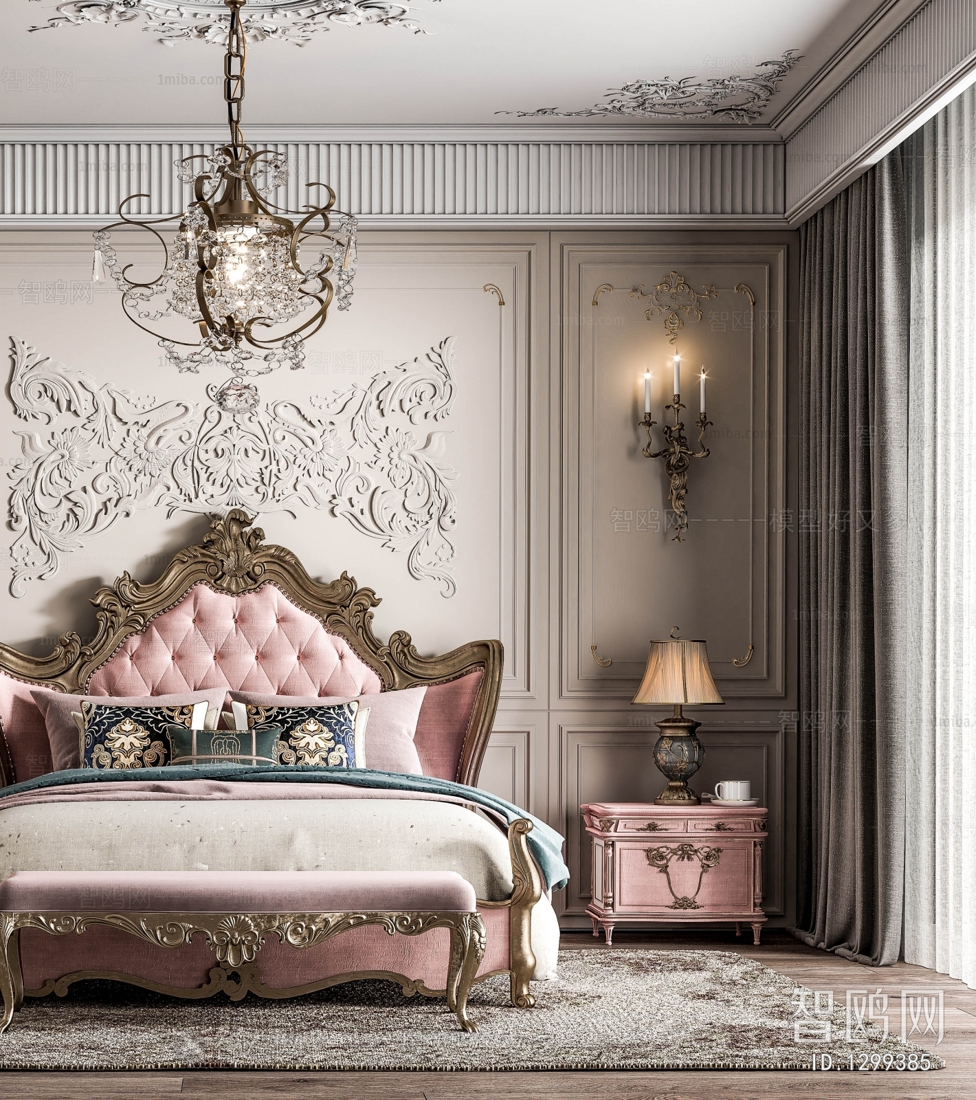 American Style French Style Bedroom