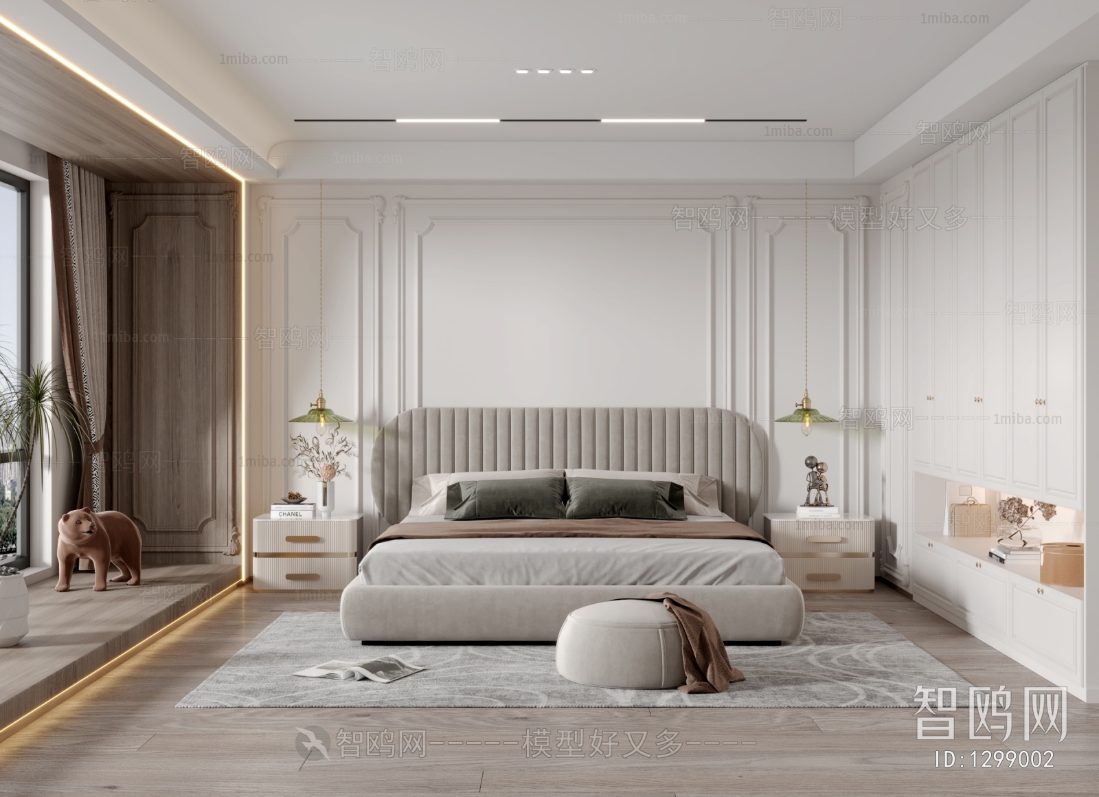 Simple European Style Bedroom