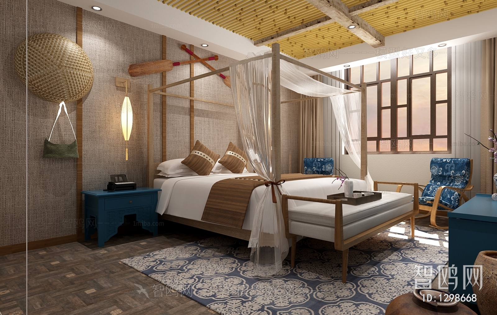 Modern New Chinese Style Guest Room