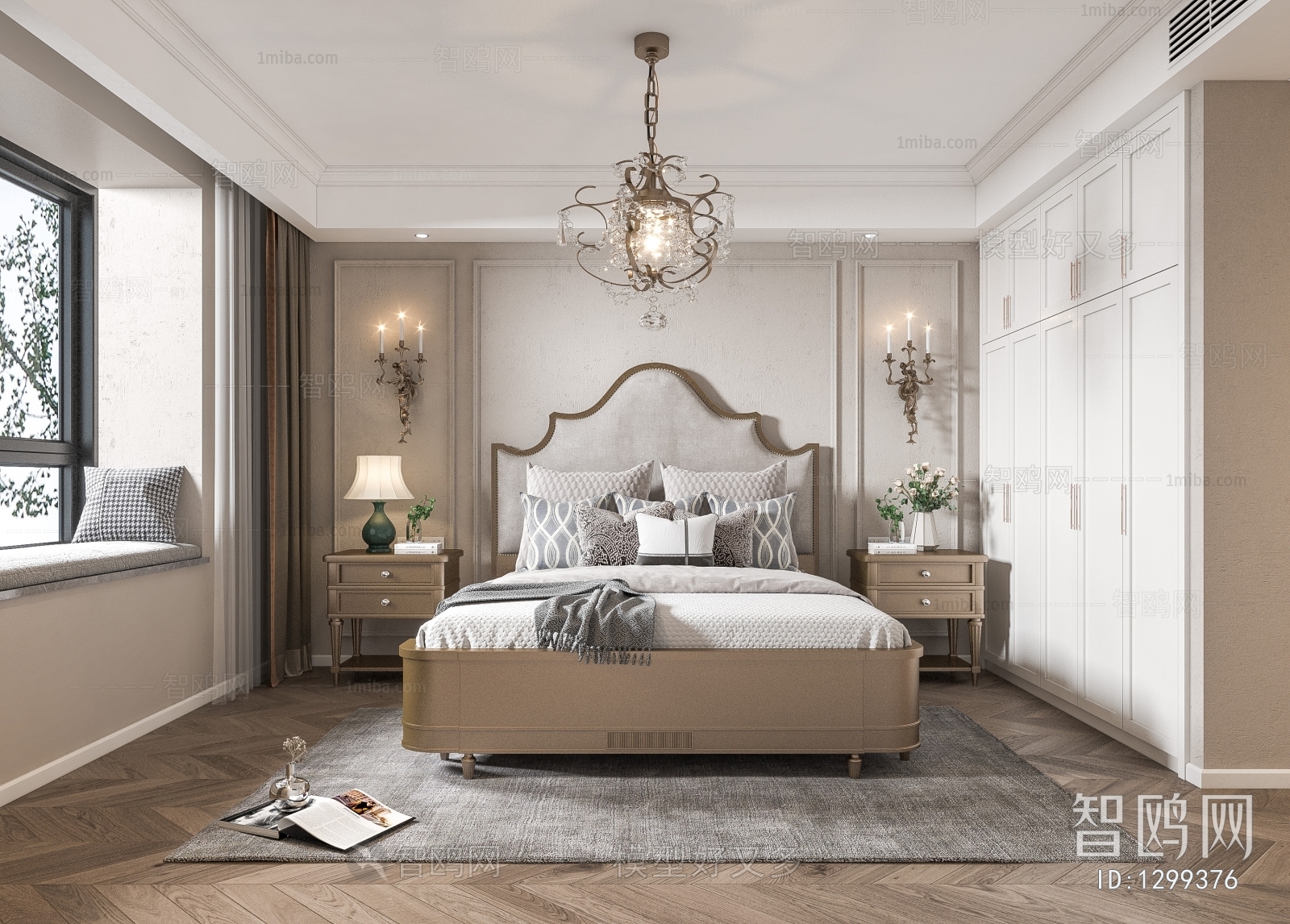 American Style French Style Bedroom