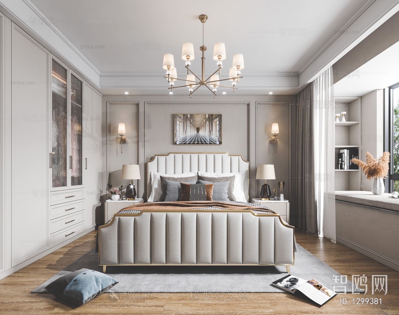 American Style French Style Bedroom