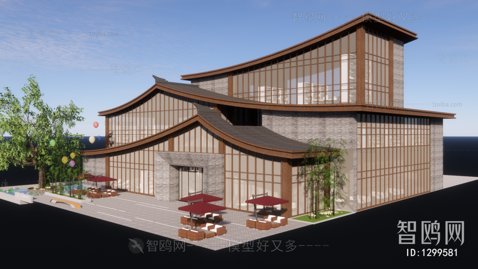 New Chinese Style Building Appearance