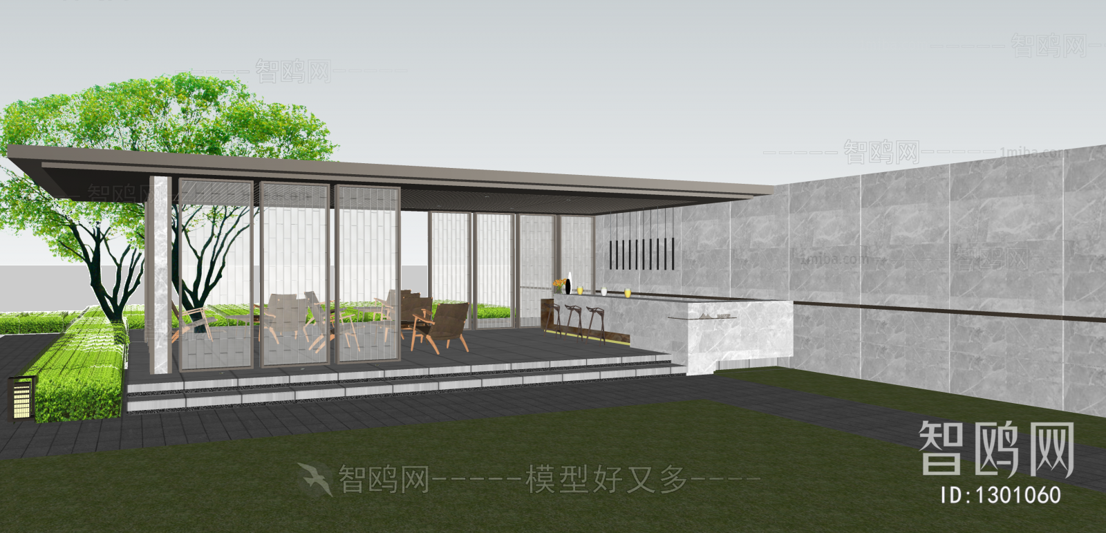 New Chinese Style Courtyard/landscape