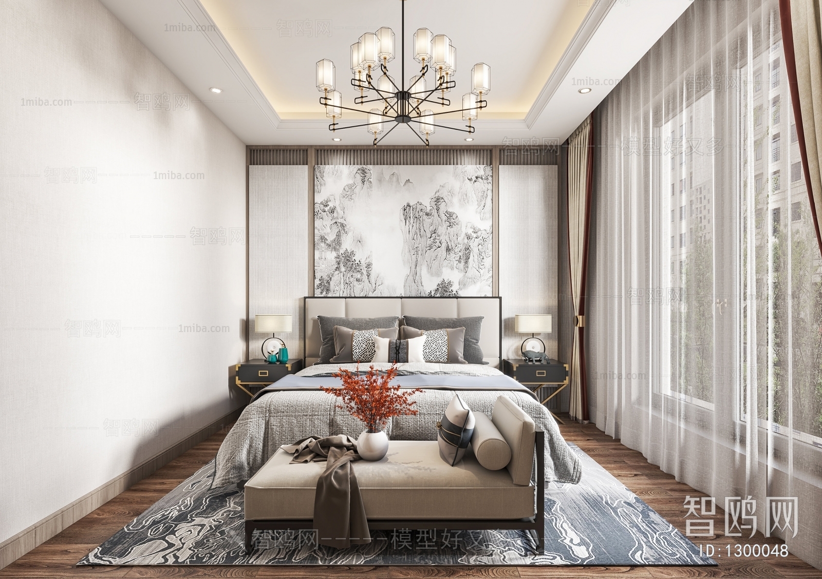 New Chinese Style Bedroom