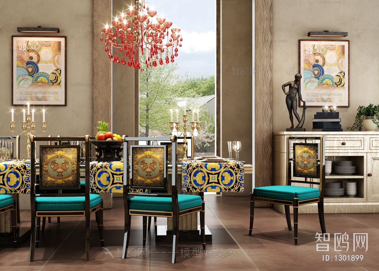 Southeast Asian Style Dining Table And Chairs