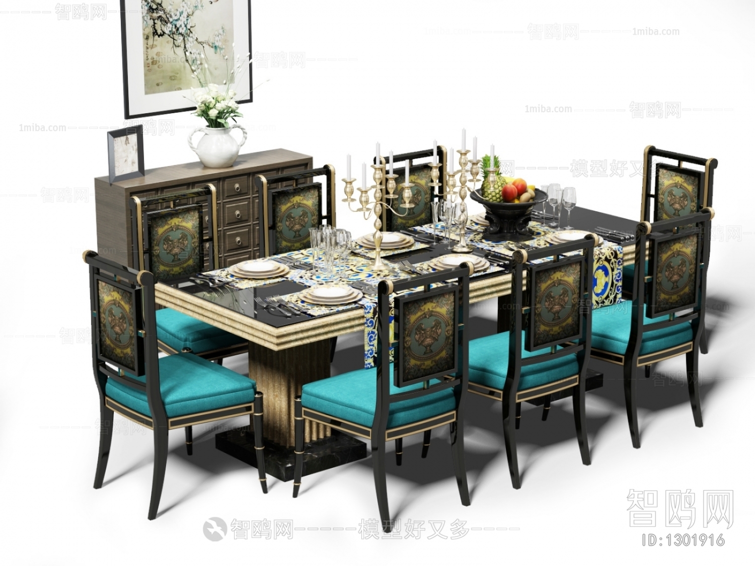 New Classical Style Dining Table And Chairs