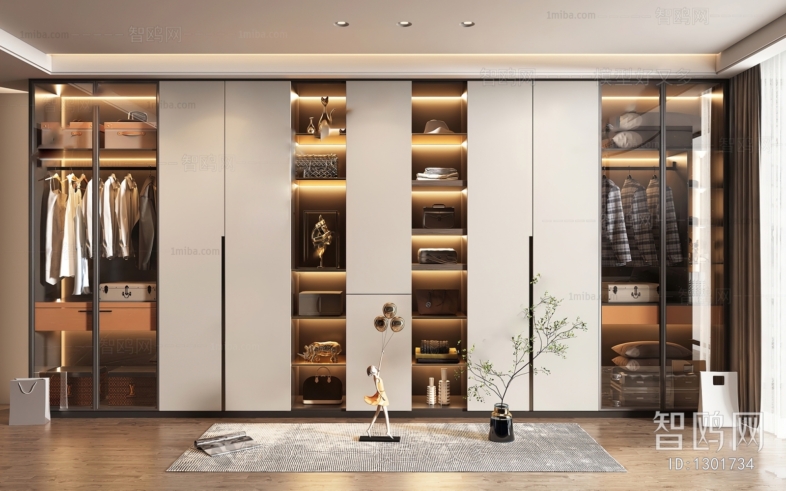 Modern Clothes Storage Area