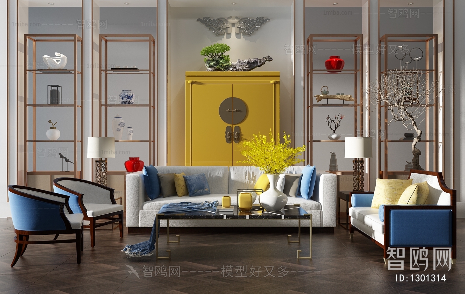 New Chinese Style Sofa Combination