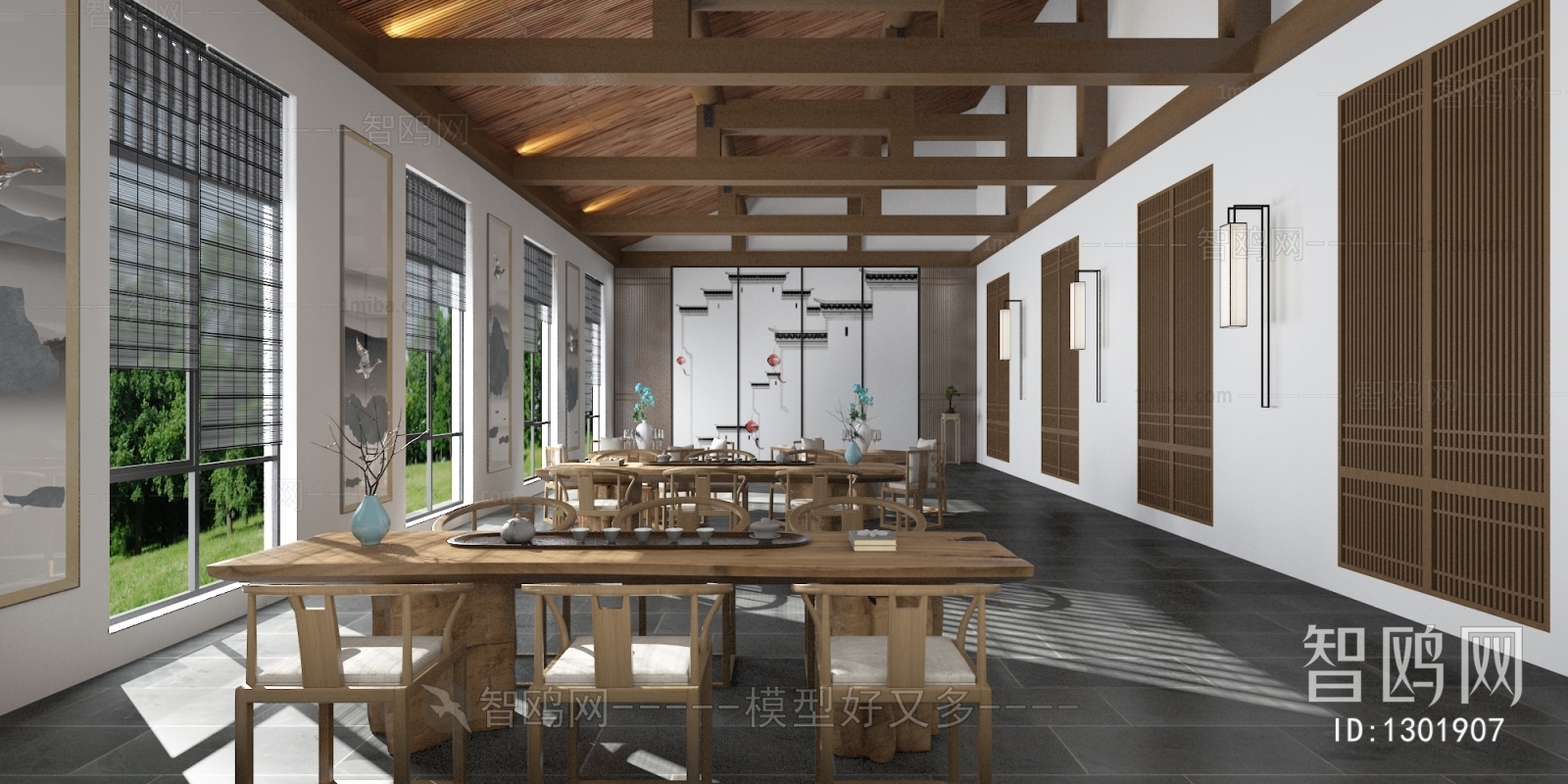 New Chinese Style Teahouse Tea House