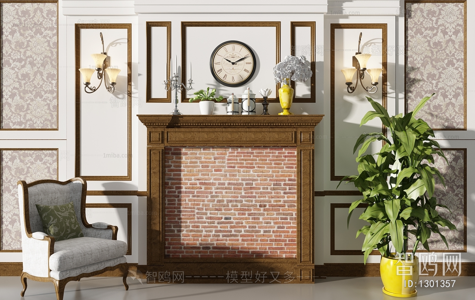 American Style Fireplace