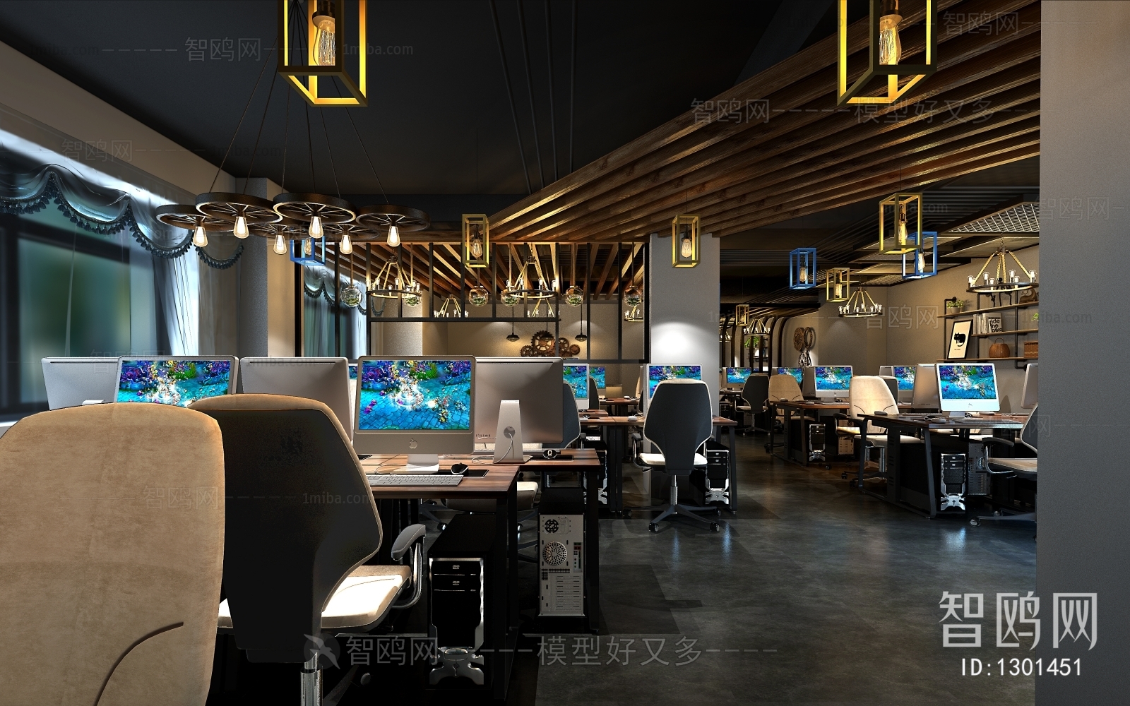 Industrial Style Internet Cafe