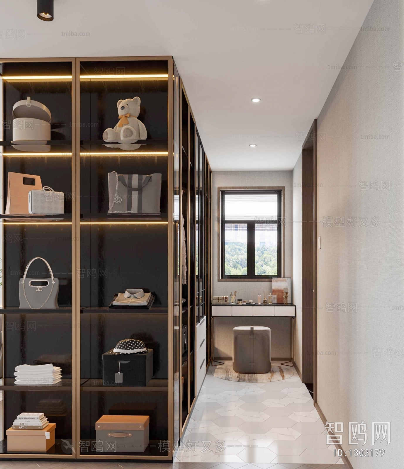 Modern Clothes Storage Area