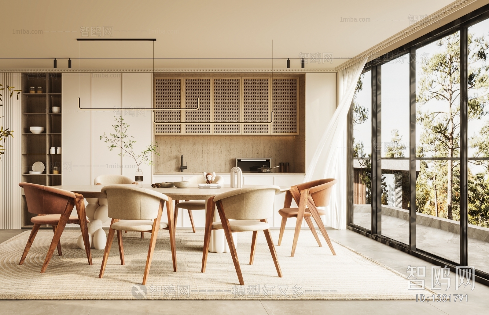 Wabi-sabi Style Dining Room