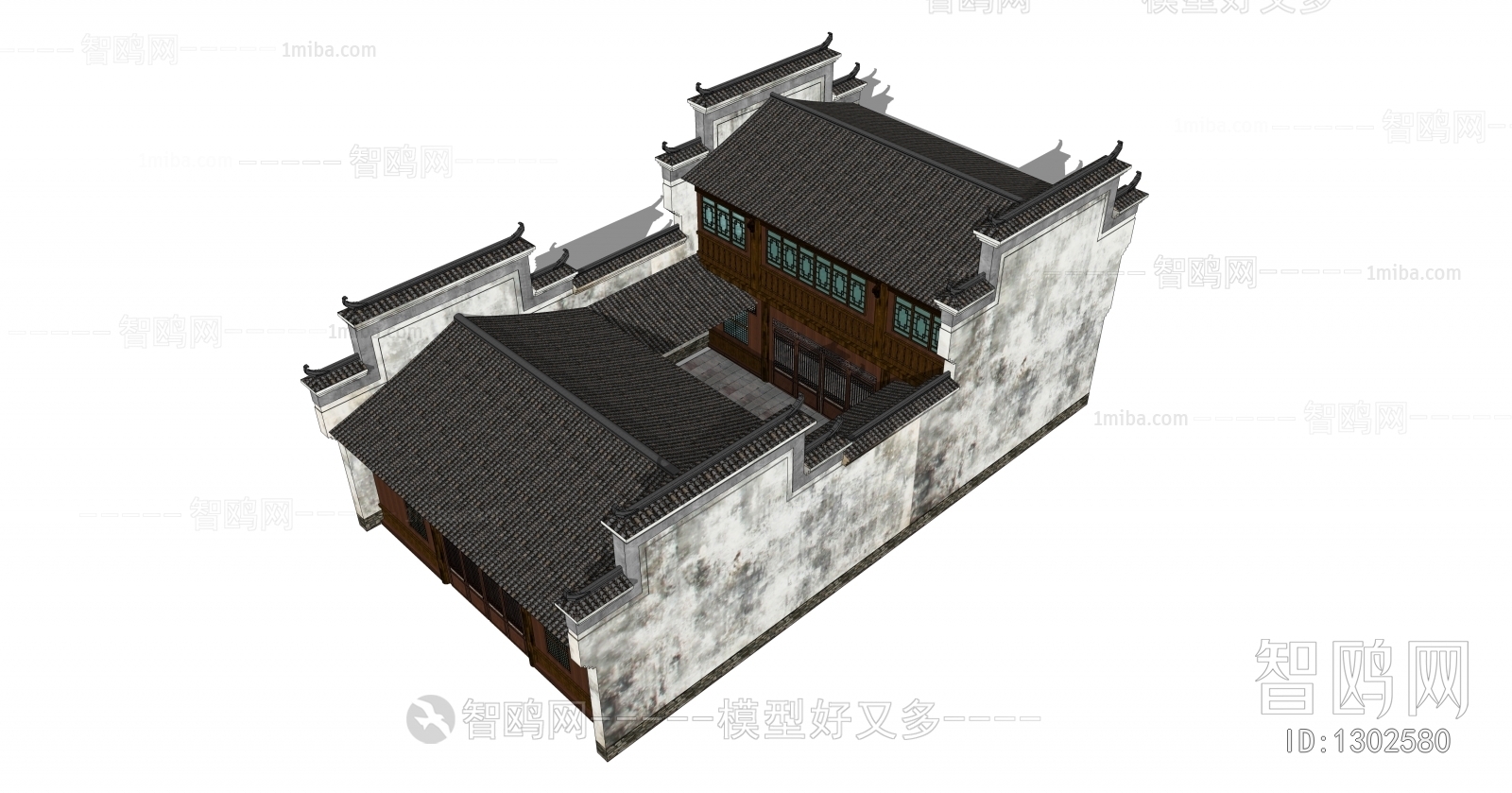 中式四合院民宿建筑