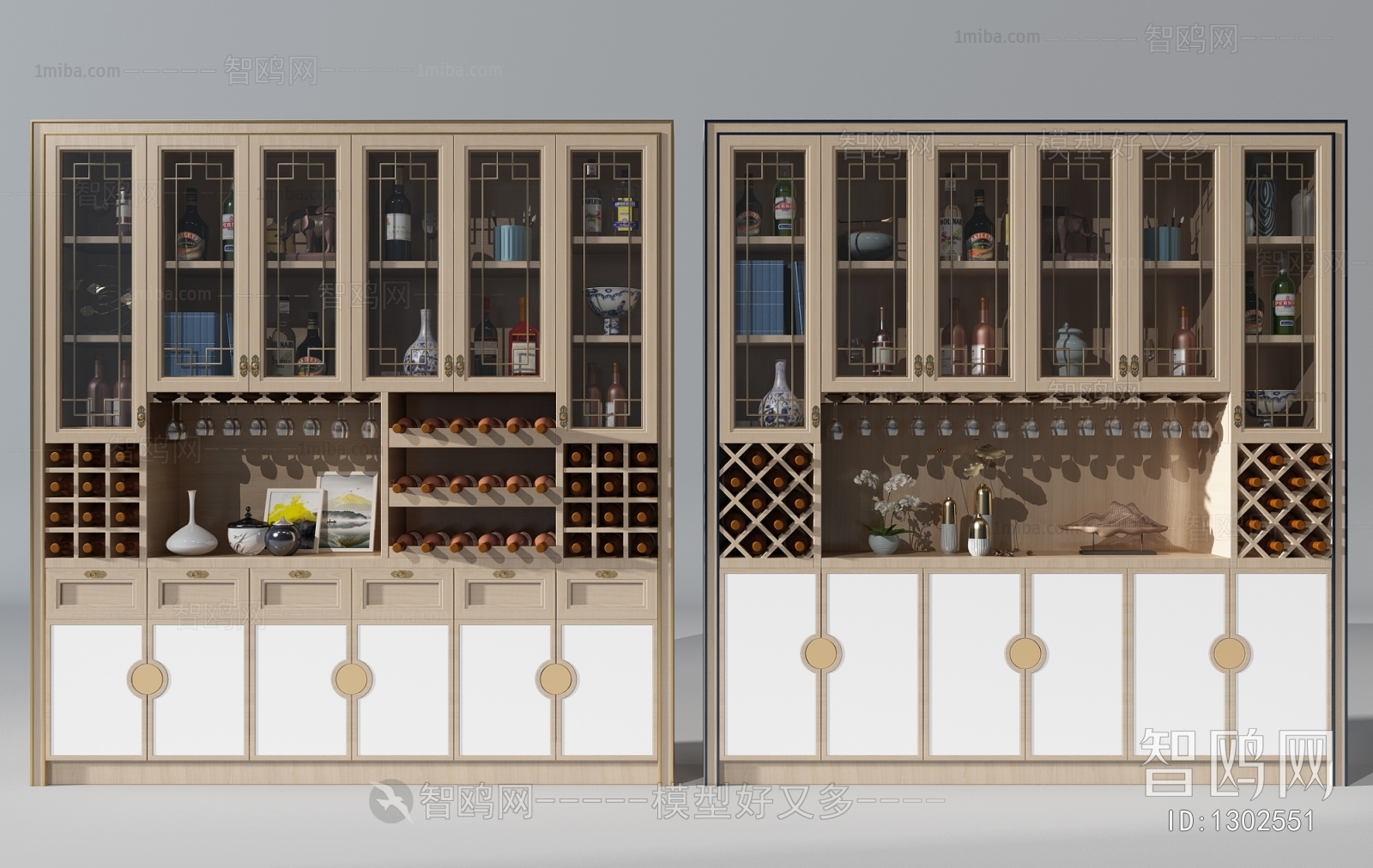 New Chinese Style Wine Cabinet